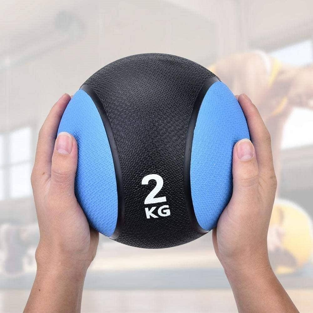 PALLA MEDICA PONDERATA DA 2 KG PER SPORT FITNESS ALLENAMENTO ESERCIZIO FISICO - 6