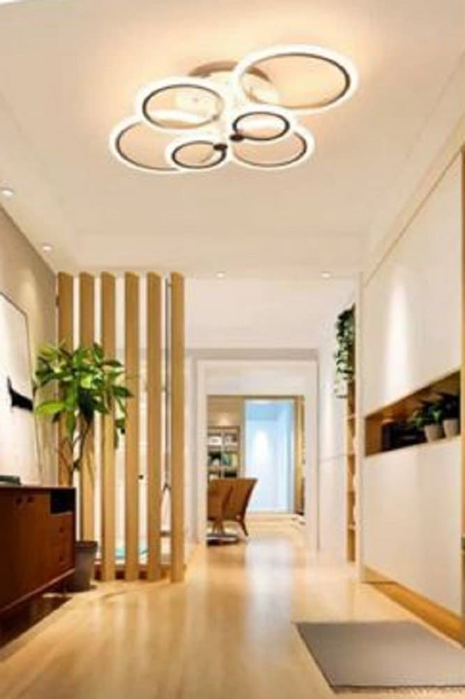 PLAFONIERA LED MODERNO 6 ANELLI LAMPADARIO 51 W LUCE FREDDA CALDA NATURALE C08 - 7