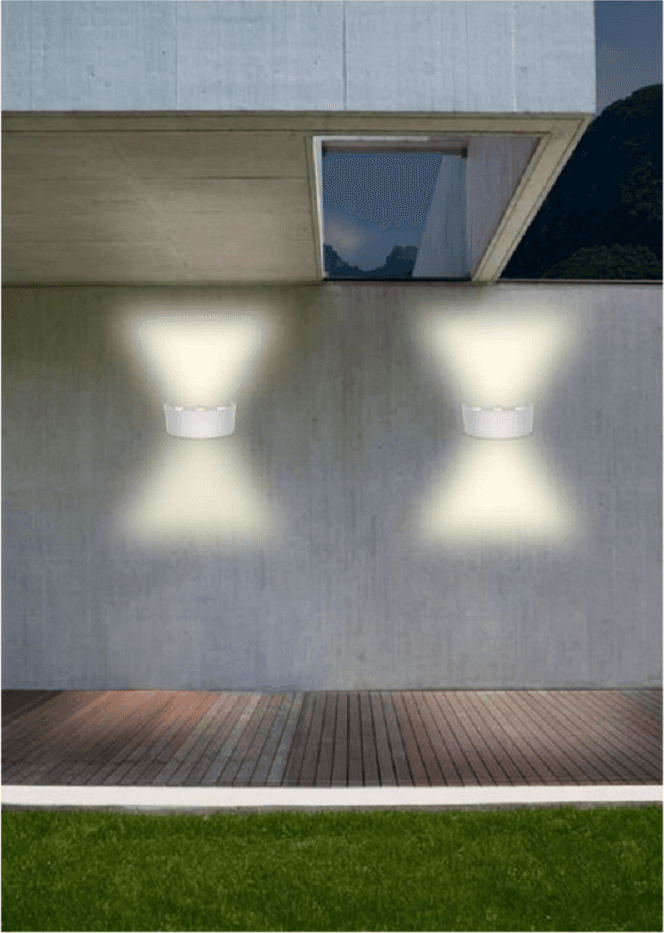 APPLIQUE ESTERNO LED 16 WATT CROWN IP65 UP & DOWN BIANCO LUCE ES64 – Bianco Naturale – TrAdE Shop Traesio – lampada