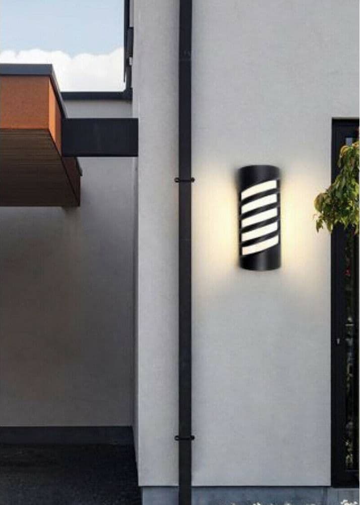 APPLIQUE LED A PARETE 12 W PER ESTERNO LUCE CALDA FREDDA NATURALE NERO IP65 ES56 - 4