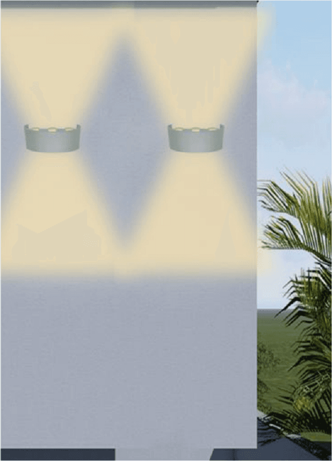 APPLIQUE ESTERNO LED 16W CROWN IP65 UP & DOWN GRIGIO LUCE CALDA FREDDA NATURAL – Bianco Caldo – TrAdE Shop Traesio – lampada