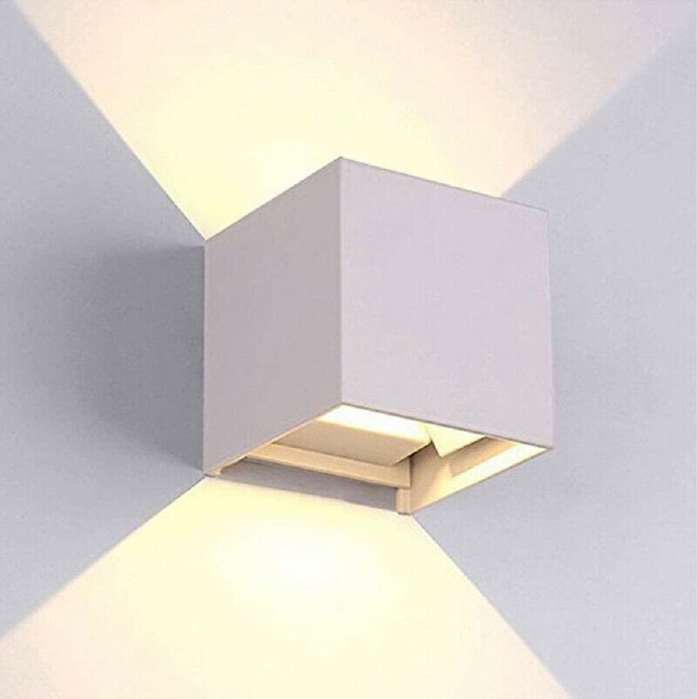 APPLIQUE DOPPIA EMISSIONE LED COB 12W ESTERNO BIANCO LUCE 4000K 3000K 6500K ES46 - 2