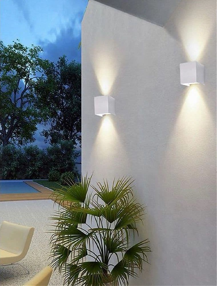 APPLIQUE DOPPIA EMISSIONE LED COB 12W ESTERNO BIANCO LUCE 4000K 3000K 6500K ES46 - 6