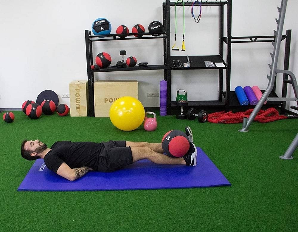 PALLA MEDICA DA 9 KG PER ALLENAMENTO ESERCIZI ATTREZZO FITNESS PALESTRA CASA - 4
