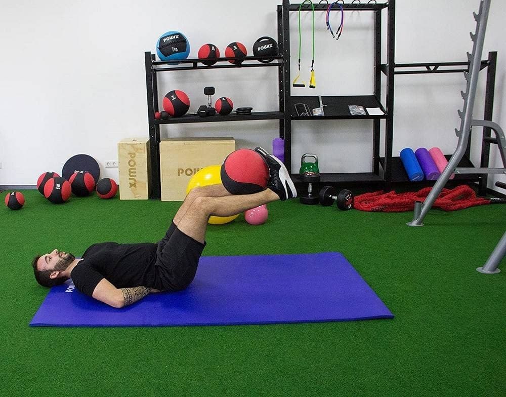 PALLA MEDICA DA 9 KG PER ALLENAMENTO ESERCIZI ATTREZZO FITNESS PALESTRA CASA - 5