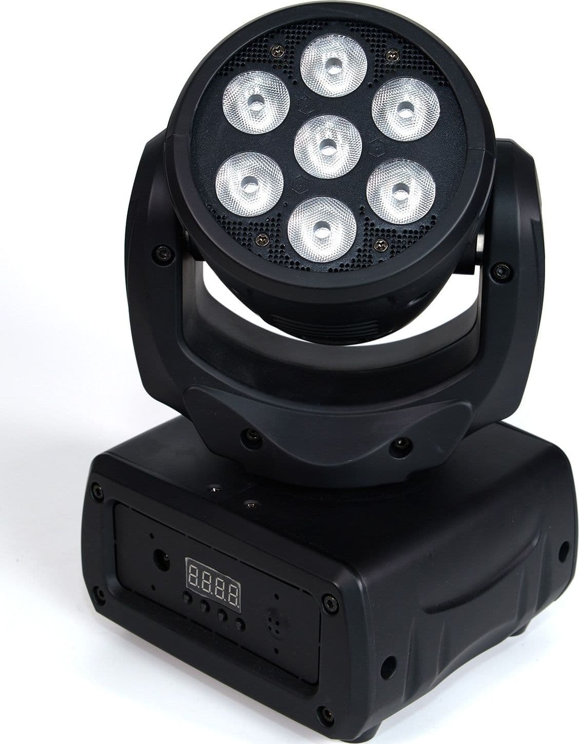 PROIETTORE LED RGB TESTA MOBILE ROTANTE EFFETTI DISCO DISCOTECA 7 LED WASH DMX - 2