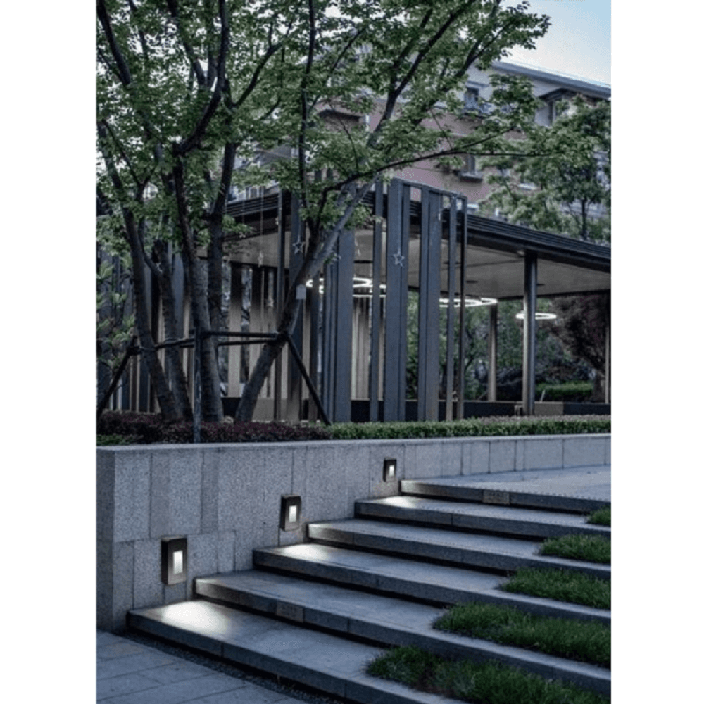 SEGNAPASSO DA ESTERNO FARETTO 12 WATT IP65 NERO LUCE CALDA FREDDA NATURALE ES62 - 7