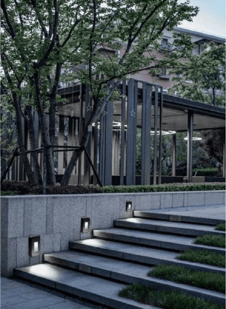 SEGNAPASSO DA ESTERNO FARETTO 12 WATT IP65 NERO LUCE CALDA FREDDA NATURALE ES62 - 4