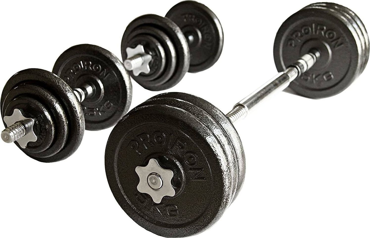 SET DI MANUBRI REGOLABILI DUMBBELL BILANCIERE 30 KG TOT REGOLABILE BODY BUILDING - 3