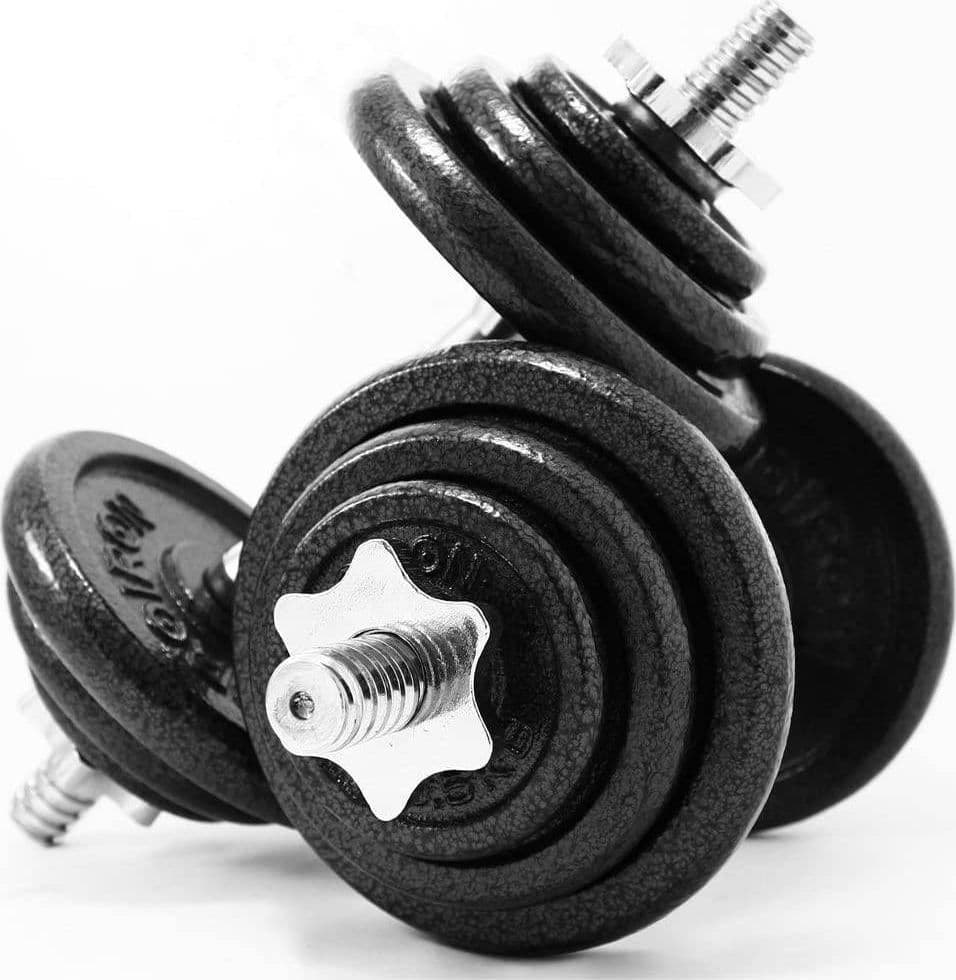SET DI MANUBRI REGOLABILI DUMBBELL BILANCIERE 30 KG TOT REGOLABILE BODY BUILDING - 4