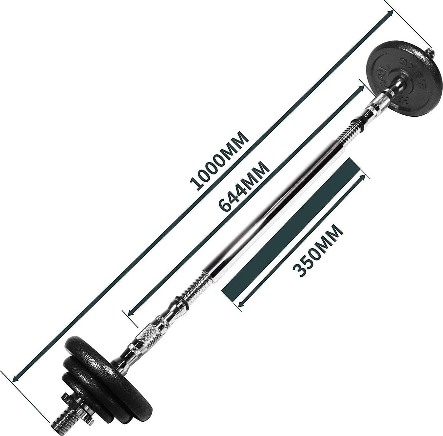 SET DI MANUBRI REGOLABILI DUMBBELL BILANCIERE 30 KG TOT REGOLABILE BODY BUILDING - 7