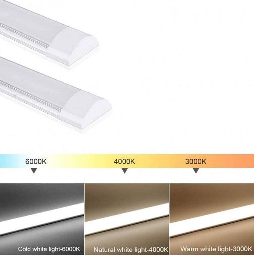 PLAFONIERA LED SLIM 90 CM SOTTOPENSILE SOFFITTO LUCE CALDA FREDDA NATURALE - 3