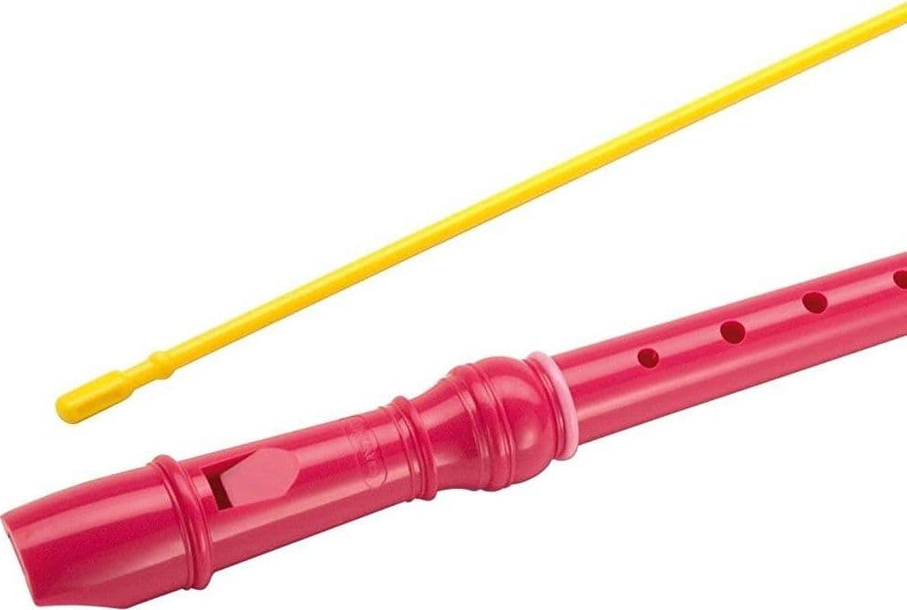 FLAUTO DOLCE SOPRANO DITEGGIATURA BAROCCA SCUOLA MEDIA ROSA STRUMENTO MUSICALE - 3
