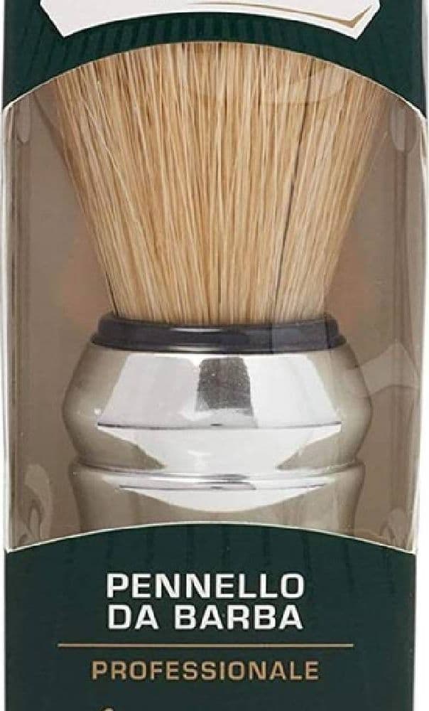 PENNELLO SPAZZOLA PROFESSONALE BARBA SETOLE DI CINGHIALE 55 MM SILVER - 3