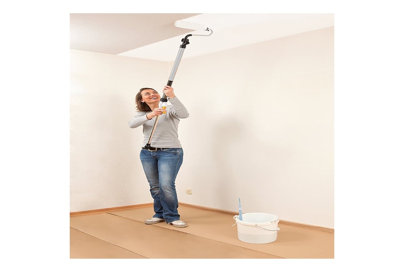 RULLO PITTURA CON SERBATOIO RICARICABILE ANTIGOCCIA CON MANICO TELESCOPICO - 6