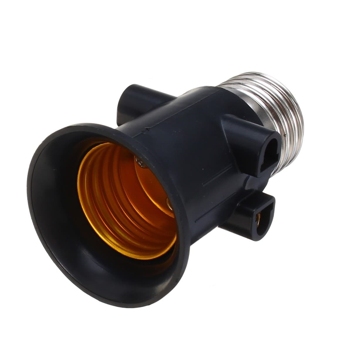PORTALAMPADA PORTA LAMPADE E27 RUBACORRENTE CON DOPPIA PRESA 10A RUBA CORRENTE - 4