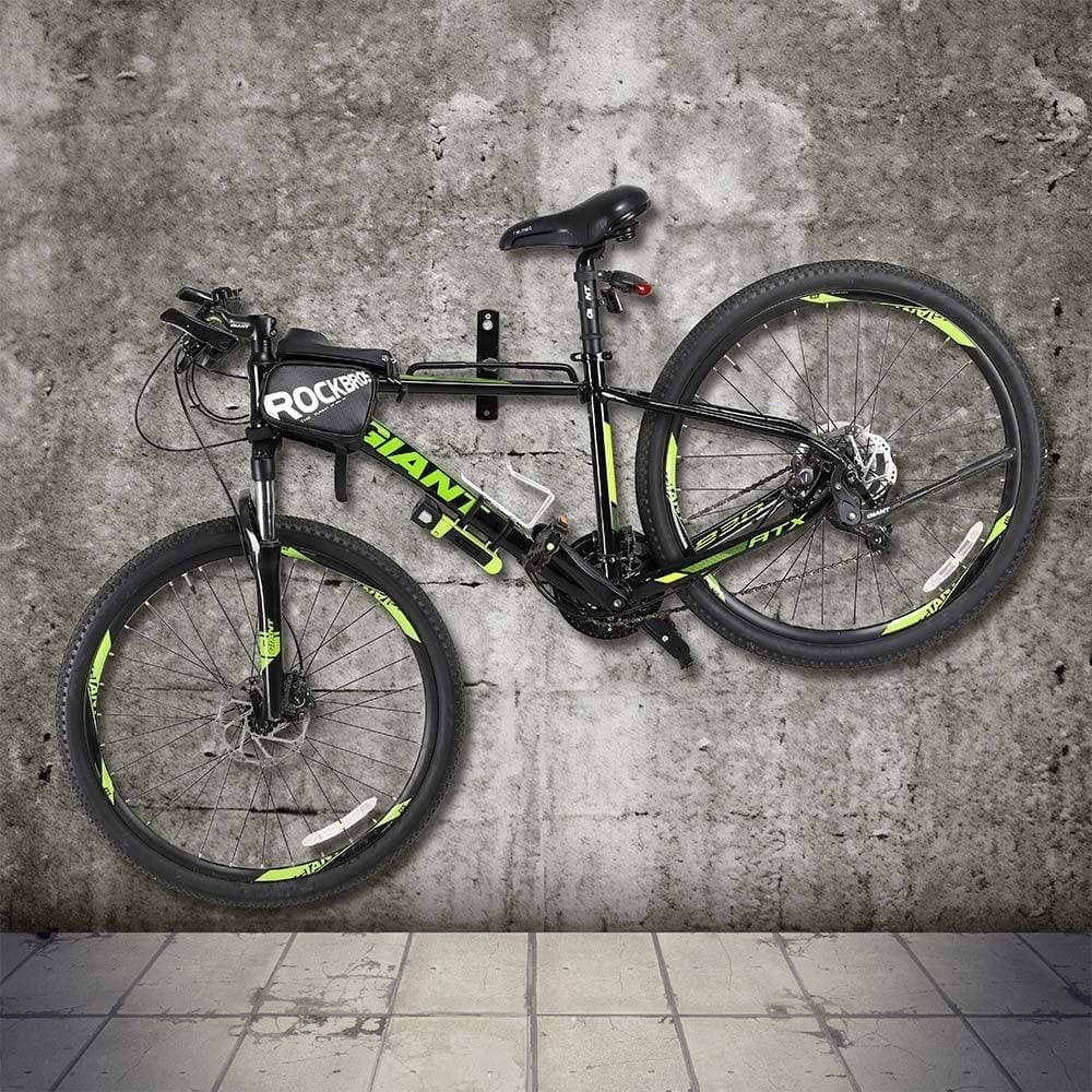 GANCI PORTA BICICLETTA BICI DA MURO SUPPORTO BIKE PIEGHEVOLE 31CM IN ACCIAIO - 2