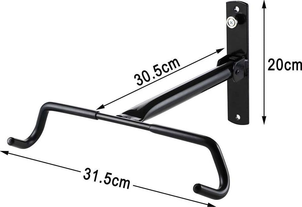 GANCI PORTA BICICLETTA BICI DA MURO SUPPORTO BIKE PIEGHEVOLE 31CM IN ACCIAIO - 5