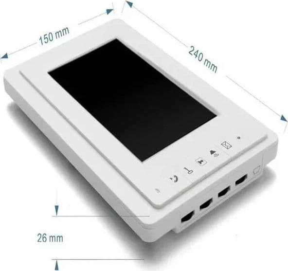 KIT VIDEO CITOFONO BIFAMILIARE REGISTRA TELECAMERA IR 2 MONITOR 7" LCD COLORI - 3