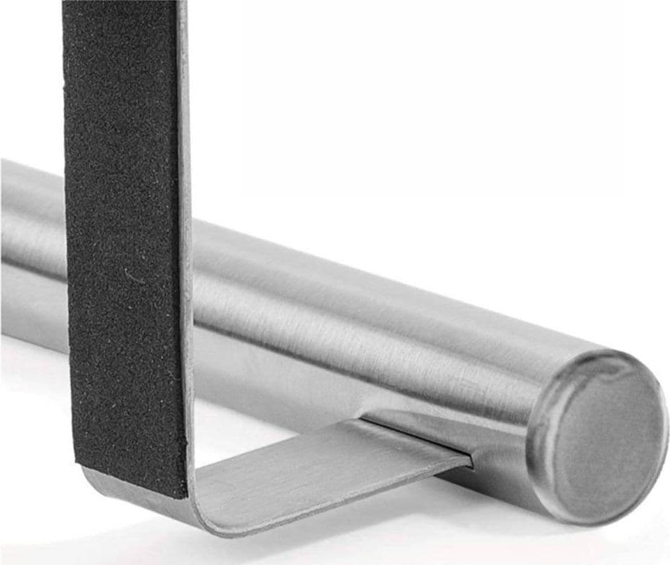 PORTA ASCIUGAMANI STROFINACCI IN ACCIAIO 23CM PER ANTE PORTE CON AGGANCIO RAPIDO - 4