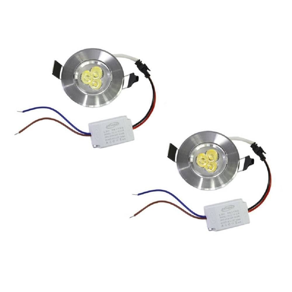 FARETTO INCASSO 3W ORIENTABILE LUCE FREDDA CALDA NATURALE P-55 - 2