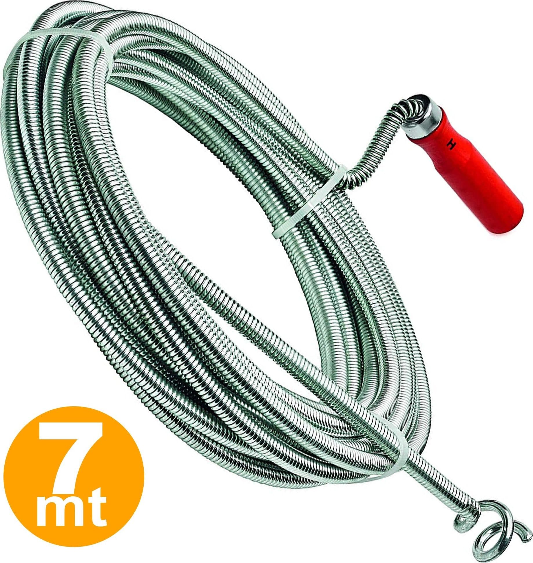 MOLLA CAVO STURA LAVANDINO FOGNE SCARICO LAVABO STURAFOGNE MANUALE 7M - 2