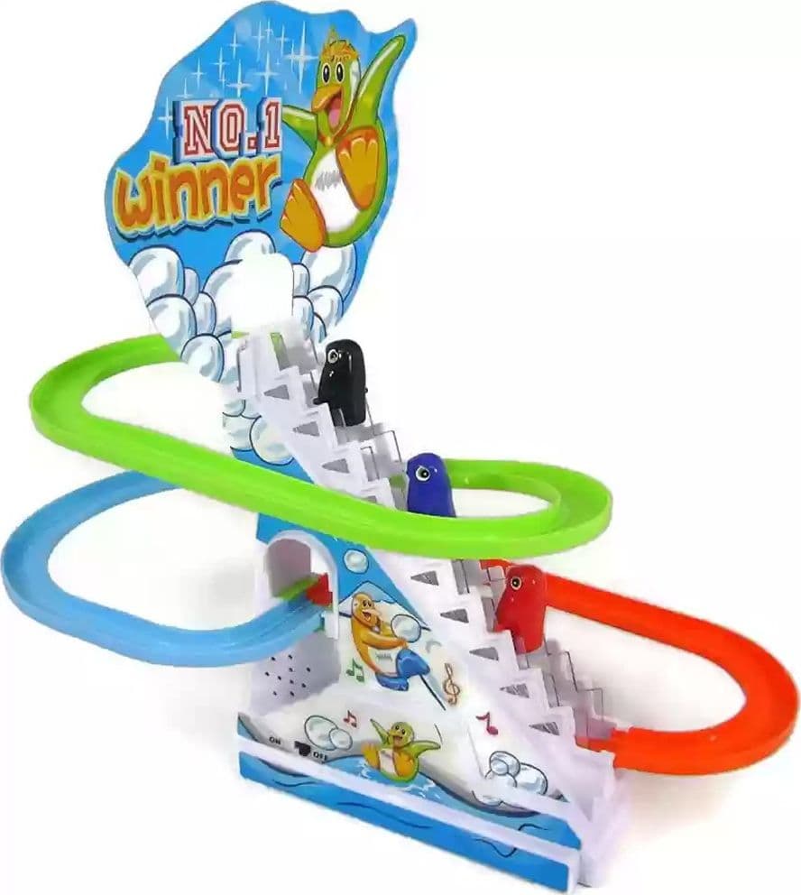 PINGUINI GARA COMPETIZIONE RACE TWINKLING FUNNY LUCI SUONI MOVIMENTO BIMBI GIOCO - 2