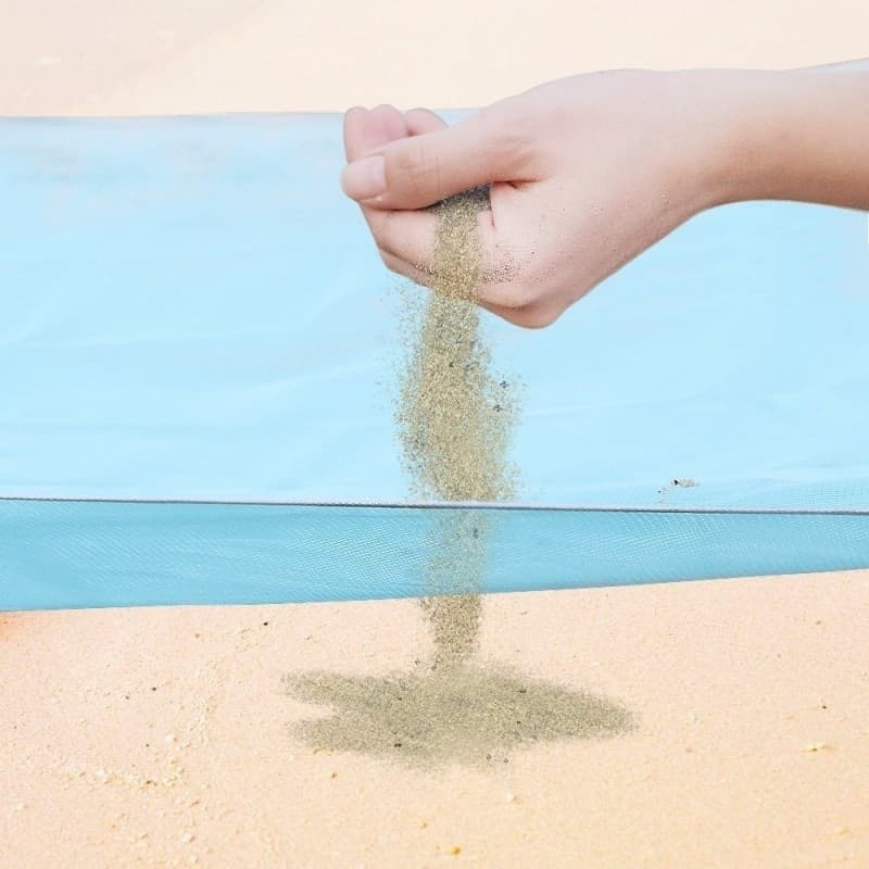 TELO MARE ANTI SABBIA SAND FREE MAT RIMUOVI SABBIA TELO UTILE PIC-NIC CAMPEGGIO - 2