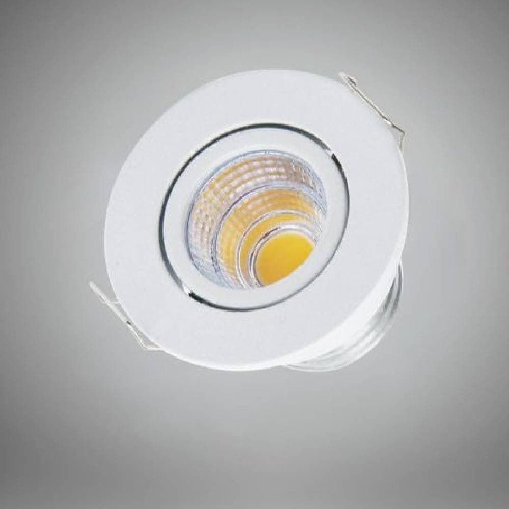 FARETTO 1 LED COB INCASSO 3 WATT 270LM ORIENTABILE LUCE CALDA FREDDA NATURALE - 3