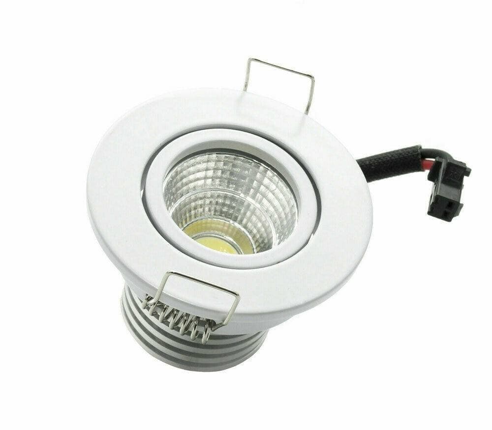 FARETTO 1 LED COB INCASSO 3 WATT 270LM ORIENTABILE LUCE CALDA FREDDA NATURALE - 4