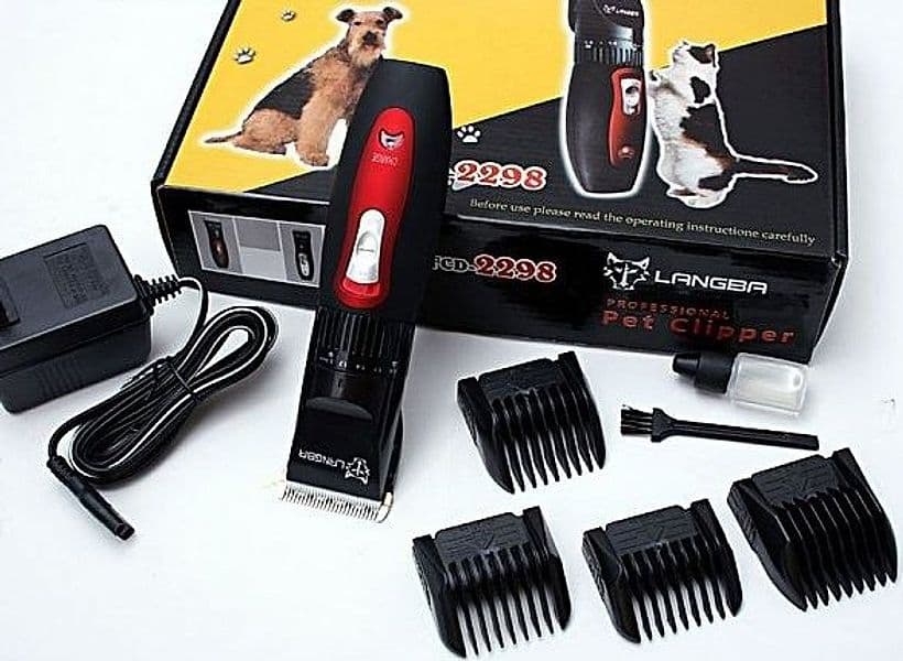 TOSATORE TOSATRICE PER CANI 4 PETTINI TOSACANE CANI RASOIO SENZA FILO RFCD-2298 - 6