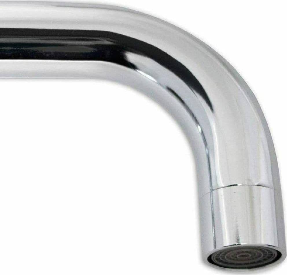 CANNA DI RICAMBIO CUCINA QUADRATA PER MISCELATORE LAVELLO CROMATO LUCIDO 26CM - 2
