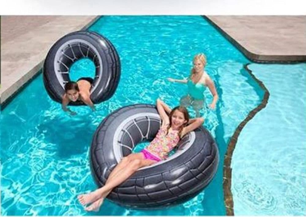 CIAMBELLA SALVAGENTE GONFIABILE CON MANIGLIE FORMA DI RUOTA GRANDE 119 CM GONFIABILI 36102 - 5