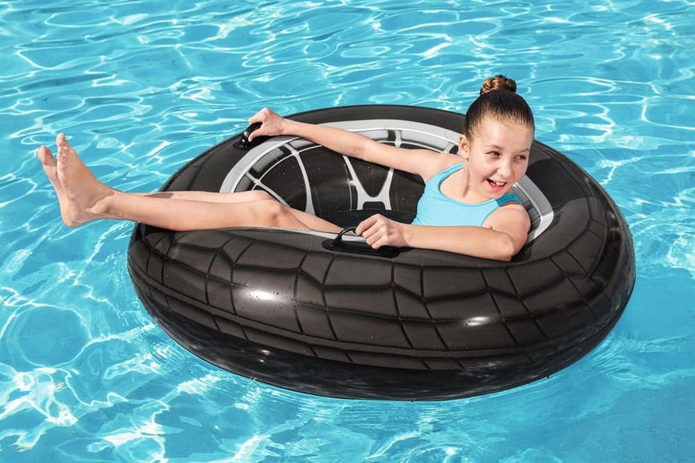 CIAMBELLA SALVAGENTE GONFIABILE CON MANIGLIE FORMA DI RUOTA GRANDE 119 CM GONFIABILI 36102 - 9