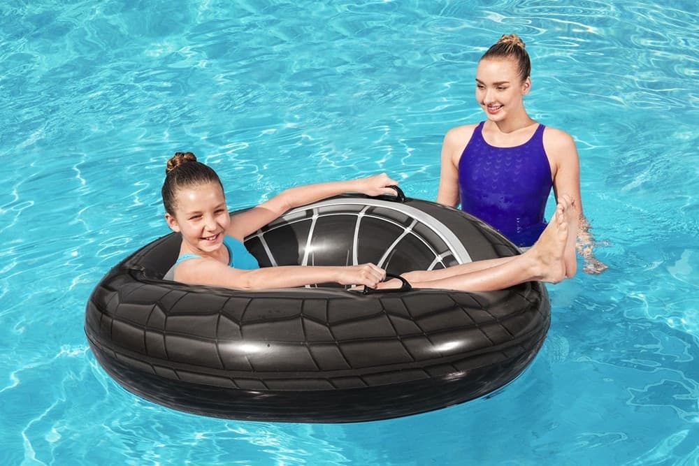 CIAMBELLA SALVAGENTE GONFIABILE CON MANIGLIE FORMA DI RUOTA GRANDE 119 CM GONFIABILI 36102 - 10
