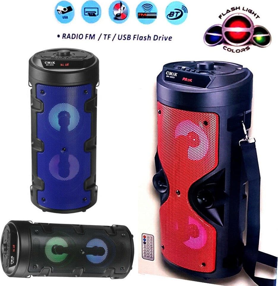 CASSA BLUETOOTH RICARICABILE MP3 USB MICRO SD MICROFONO LINE IN KARAOKE MK-8896 - 3