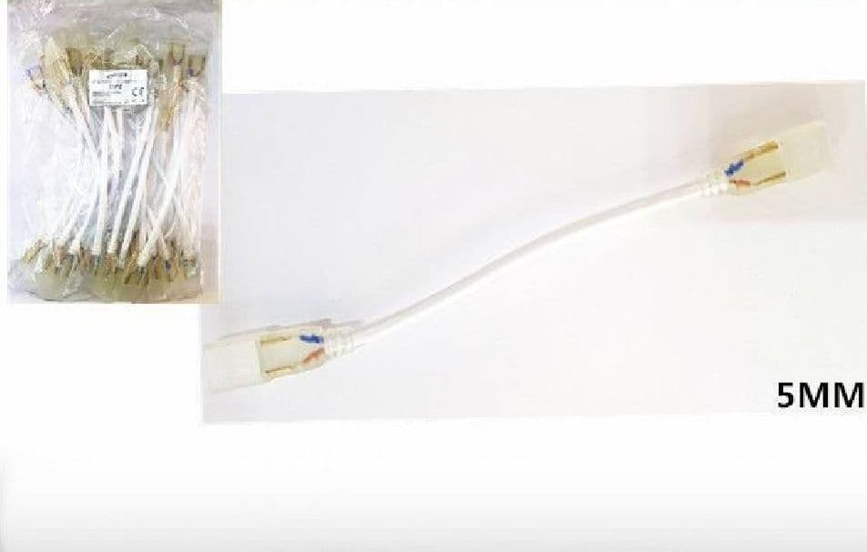 20 PZ CONNETTORE FLESSIBILE PER STRISCE LED DA 5 MM 220V STRIP LED 220L-5MM - 2