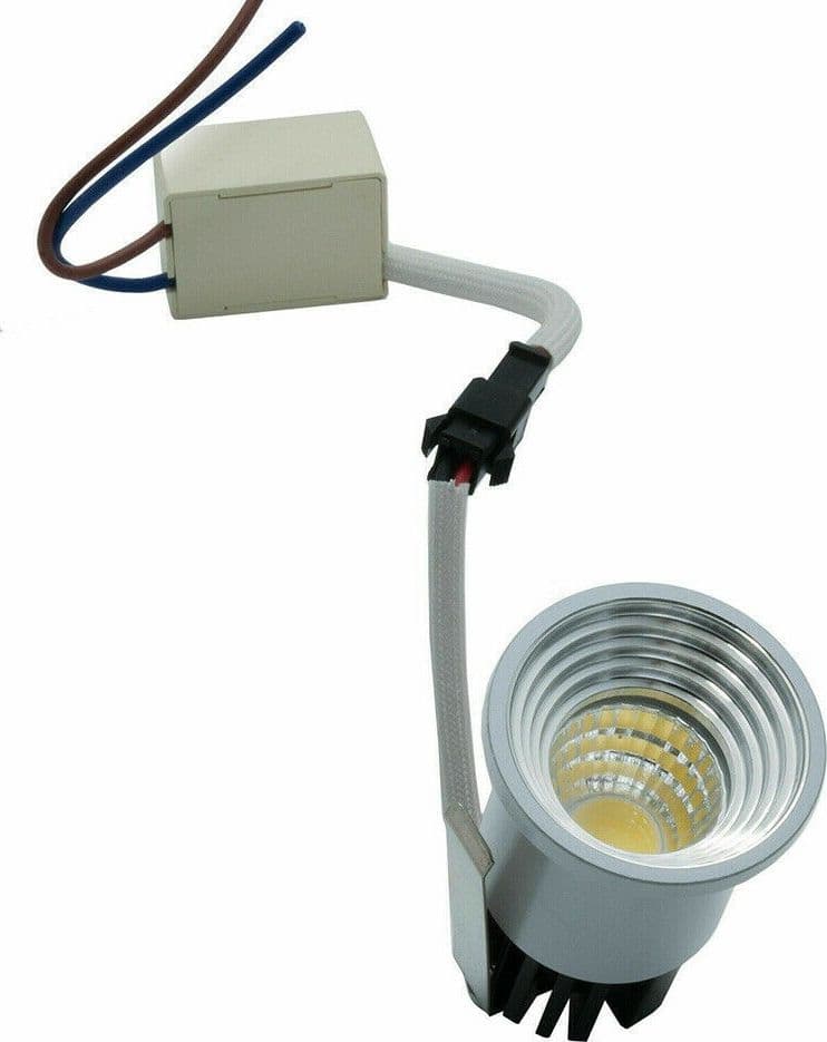 FARETTO COB INCASSO 3 W MINI PUNTO LUCE BORDO BIANCO LUCE CALDA FREDDA NATURALE - 3