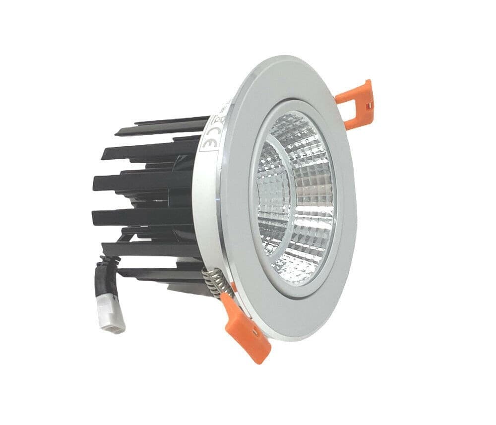 FARETTO INCASSO LED COB 12 W PER CONTROSOFFITTA LUCE FREDDA CALDA NATURALE - 2