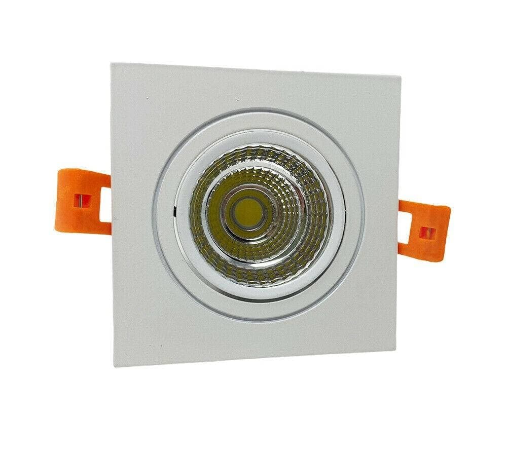 FARETTO INCASSO LED COB 7 WATT QUADRATO 700 LM LUCE FREDDA NATURALE CALDA - 4