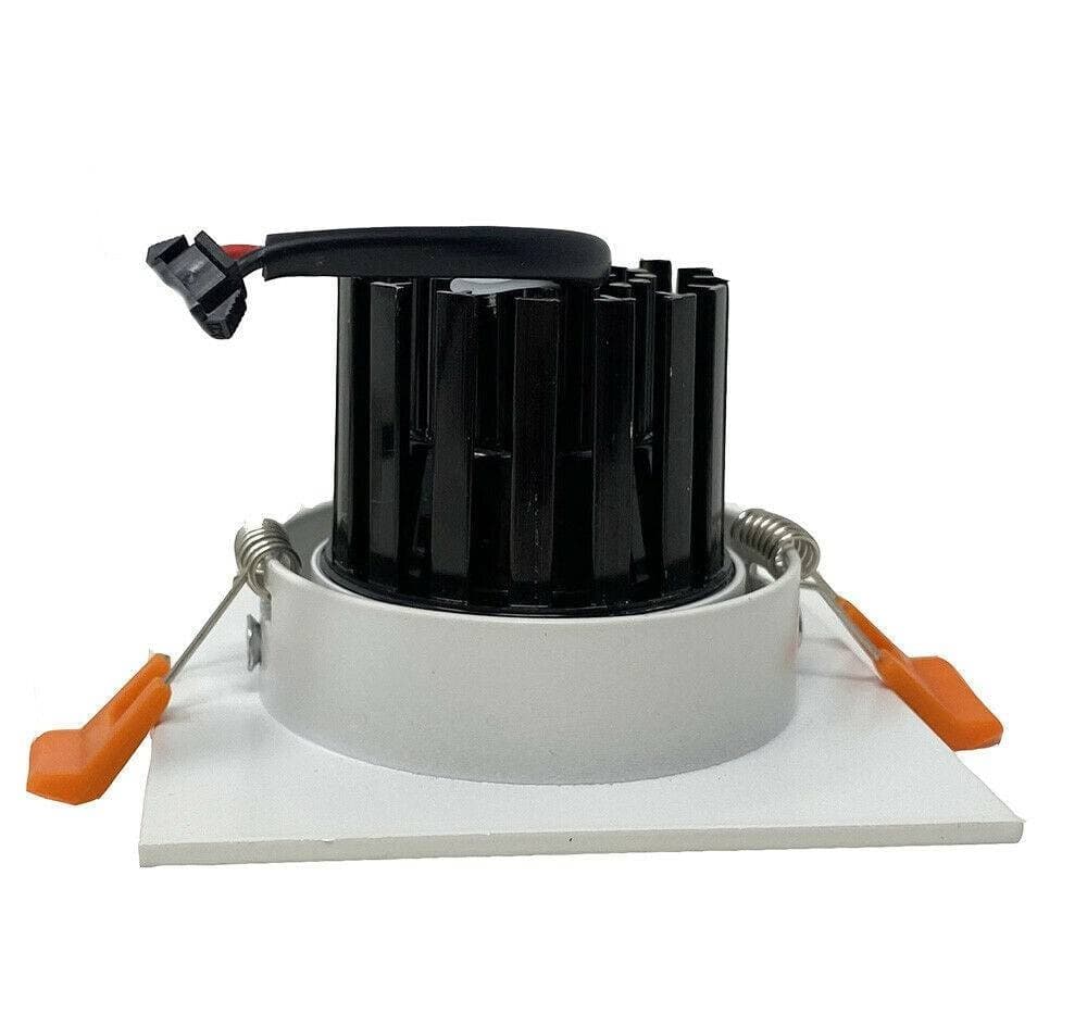 FARETTO INCASSO LED COB 7 WATT QUADRATO 700 LM LUCE FREDDA NATURALE CALDA - 5