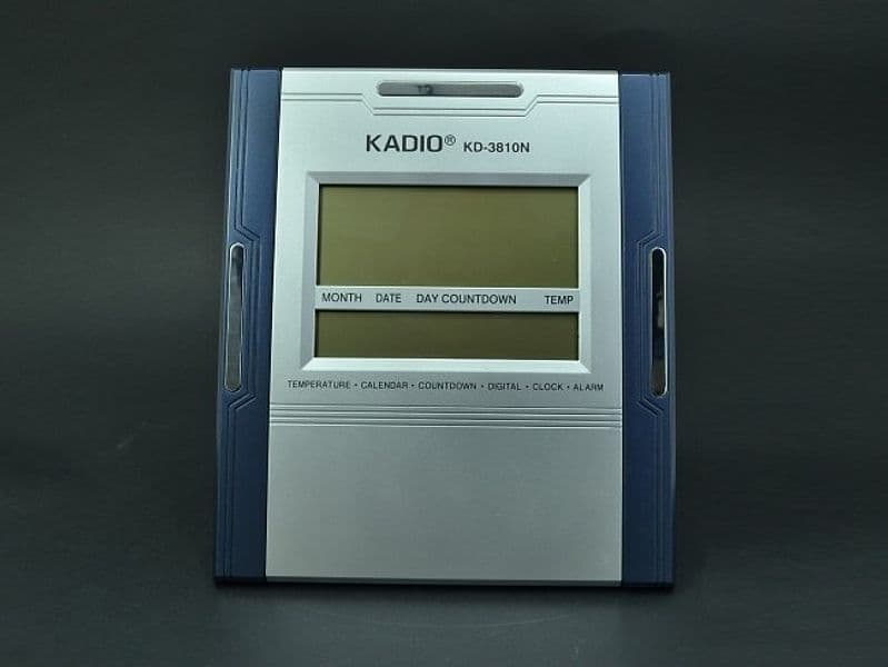 OROLOGIO SVEGLIA TERMOMETRO DATARIO DA PER PARETE TAVOLO DISPLAY LCD KD-3810N - 4