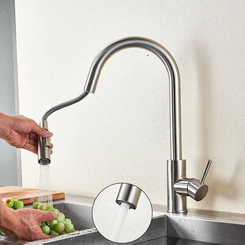 RUBINETTO MONOCOMANDO LAVELLO CUCINA CON SENSORE TOUCH CON DOCCETTA ESTRAIBILE - 2