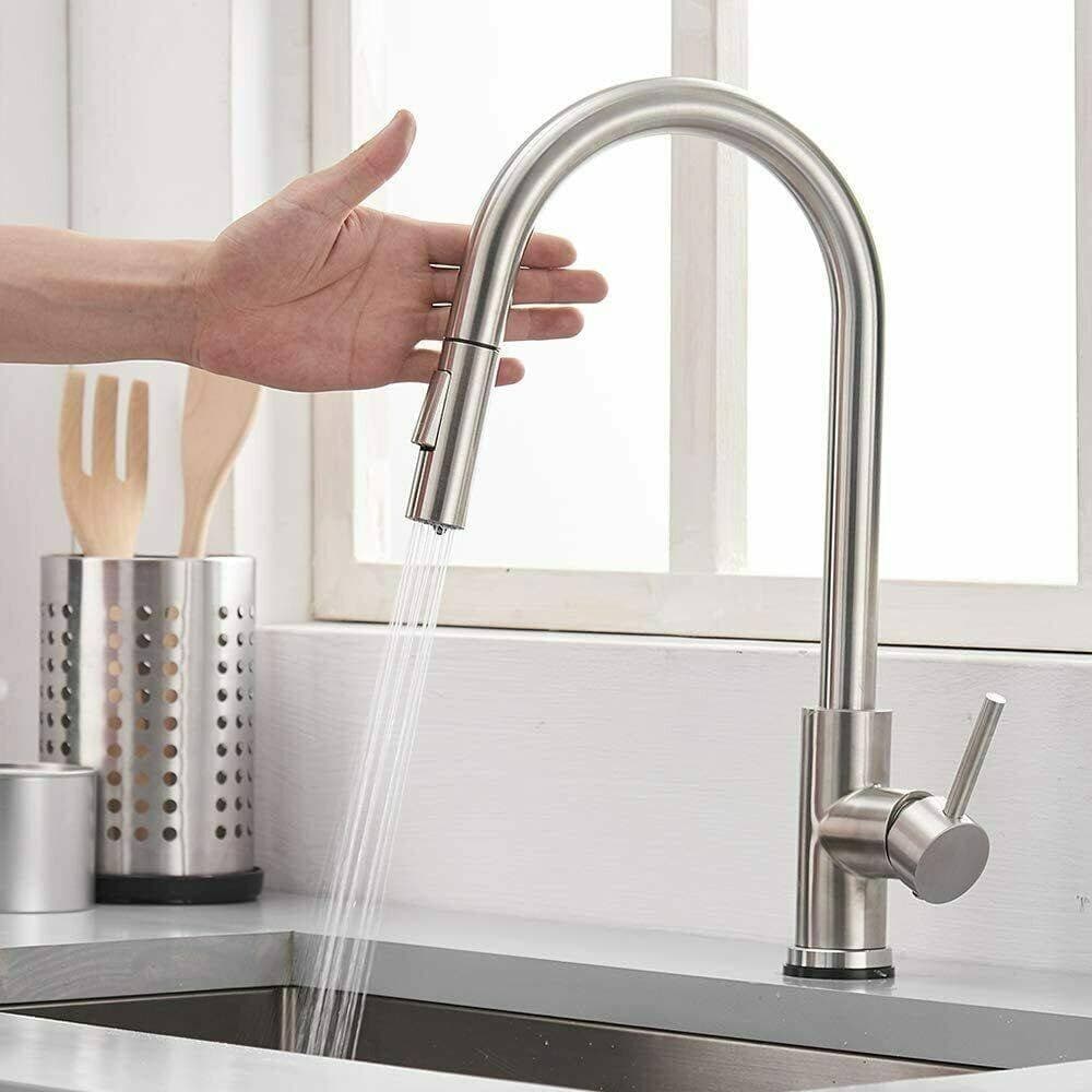 RUBINETTO MONOCOMANDO LAVELLO CUCINA CON SENSORE TOUCH CON DOCCETTA ESTRAIBILE - 4