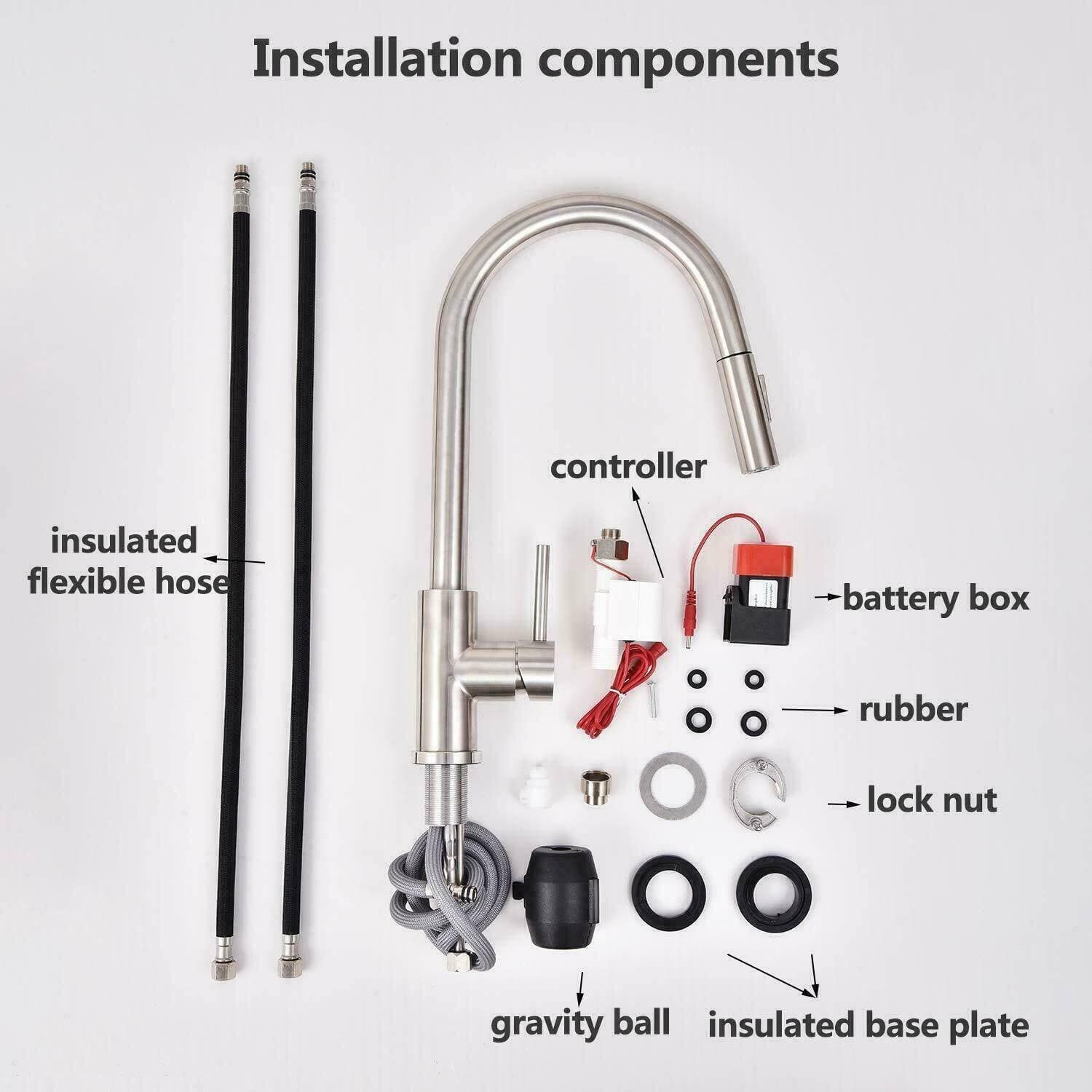 RUBINETTO MONOCOMANDO LAVELLO CUCINA CON SENSORE TOUCH CON DOCCETTA ESTRAIBILE - 7