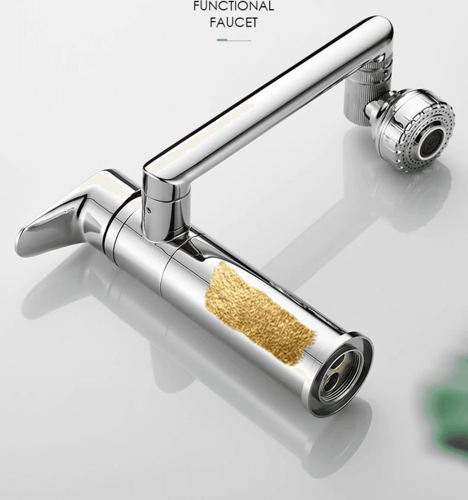RUBINETTO MISCELATORE PER LAVABO LAVANDINO GIREVOLE 360° CON DOPPIO AREATORE - 3