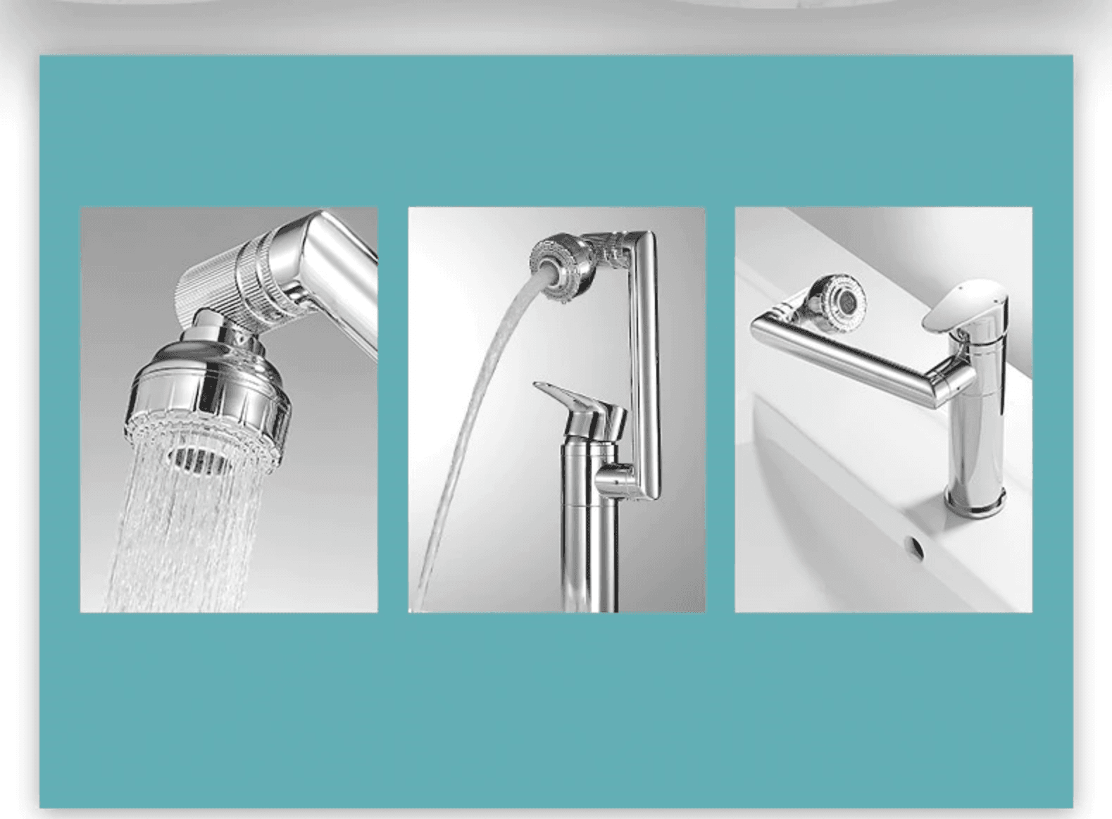 RUBINETTO MISCELATORE PER LAVABO LAVANDINO GIREVOLE 360° CON DOPPIO AREATORE - 8