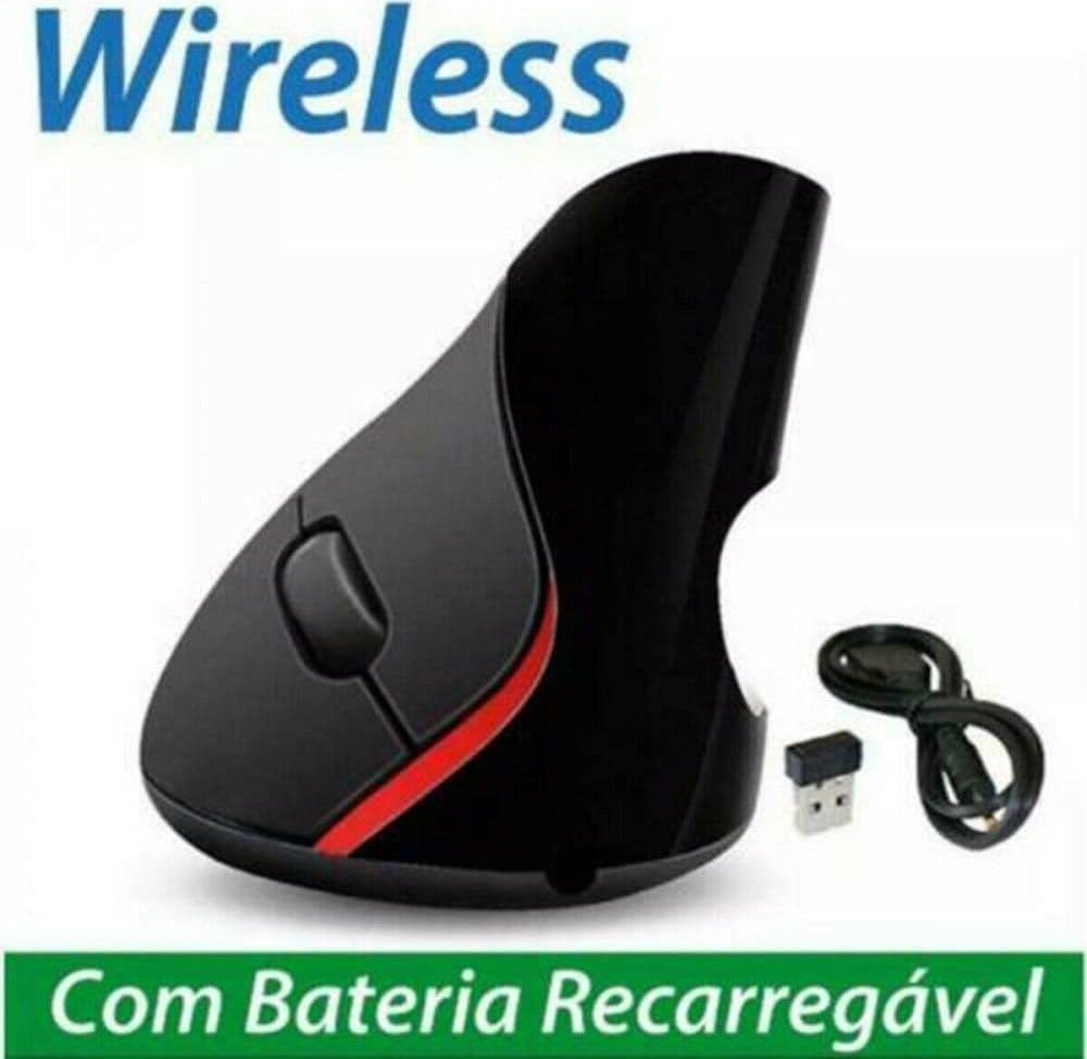 MOUSE VERTICALE WIRELESS ERGONOMICO POLSO GOMITO TENNISTA TUNNEL CARPALE 6 TASTI - 2