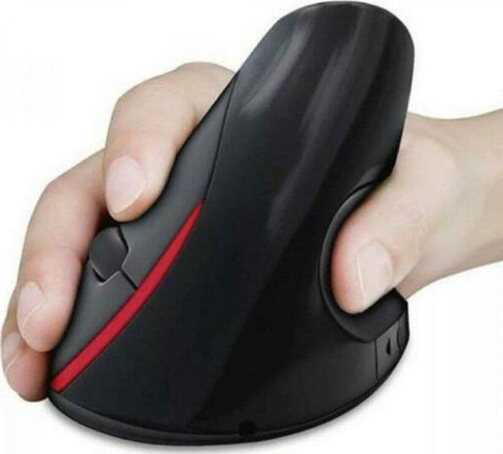 MOUSE VERTICALE WIRELESS ERGONOMICO POLSO GOMITO TENNISTA TUNNEL CARPALE 6 TASTI - 5