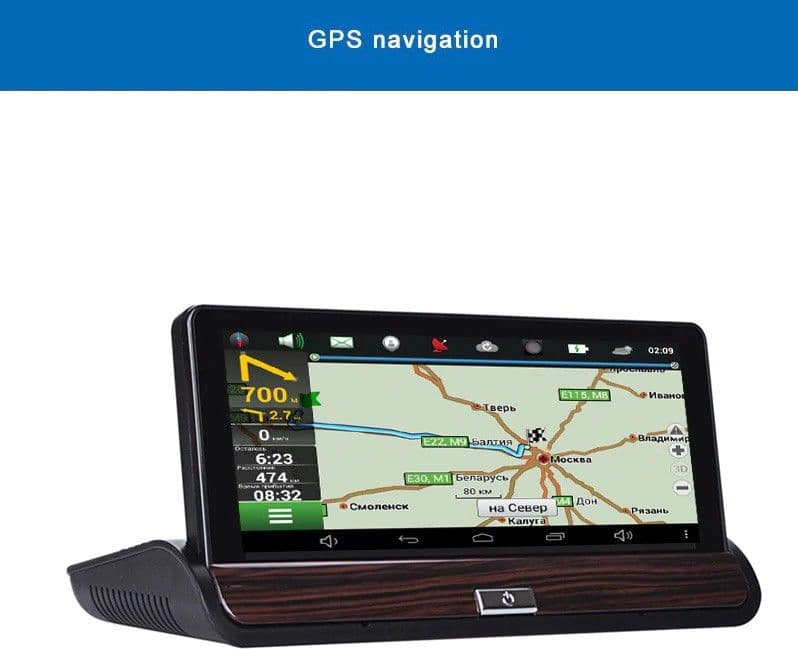TELECAMERA DVR PER AUTO CAMPER 7'' LCD GPS NAVIGATORE 2 TELECAMERE FM BLUETOOTH - 3